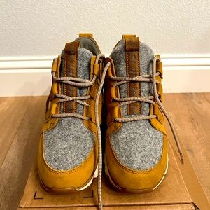 SOREL Kinetic Caribou waterproof sneaker-style boot.